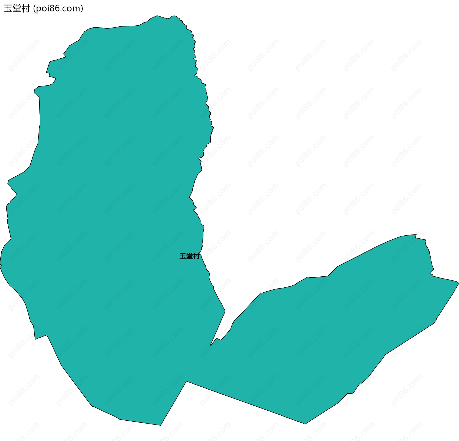 玉堂村边界地图