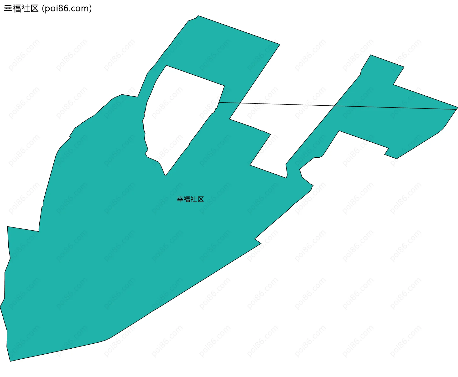 幸福社区边界地图