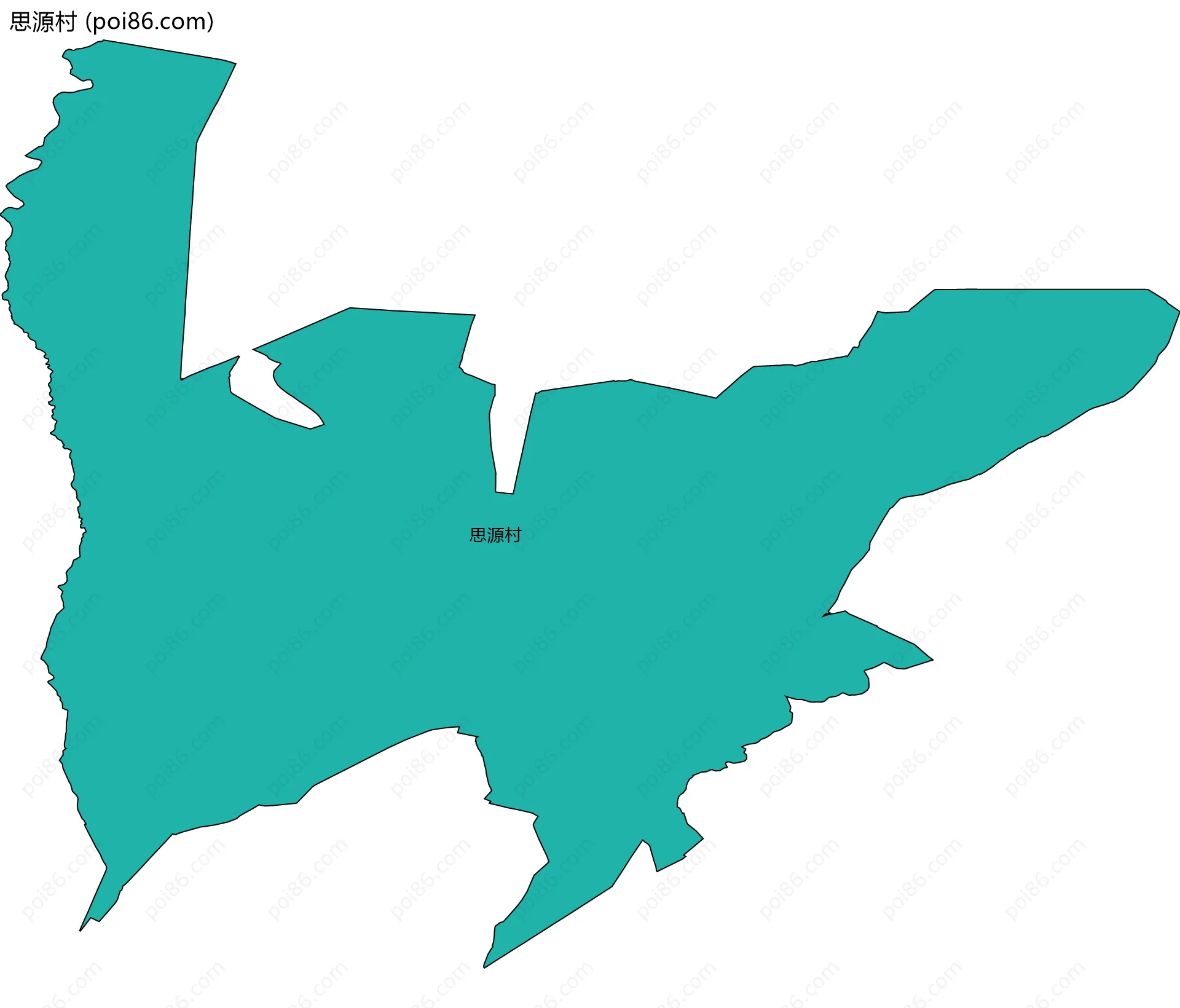 思源村边界地图