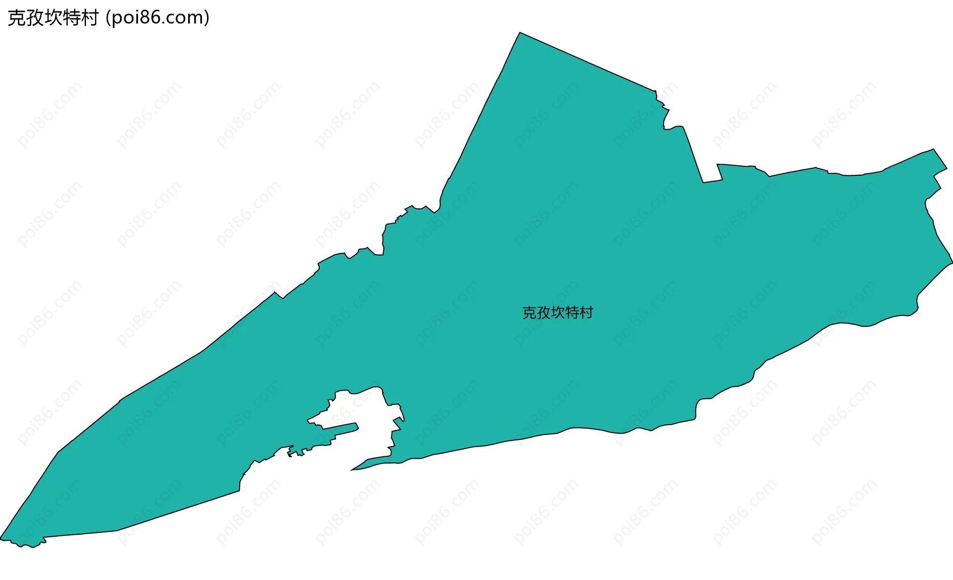 克孜坎特村边界地图