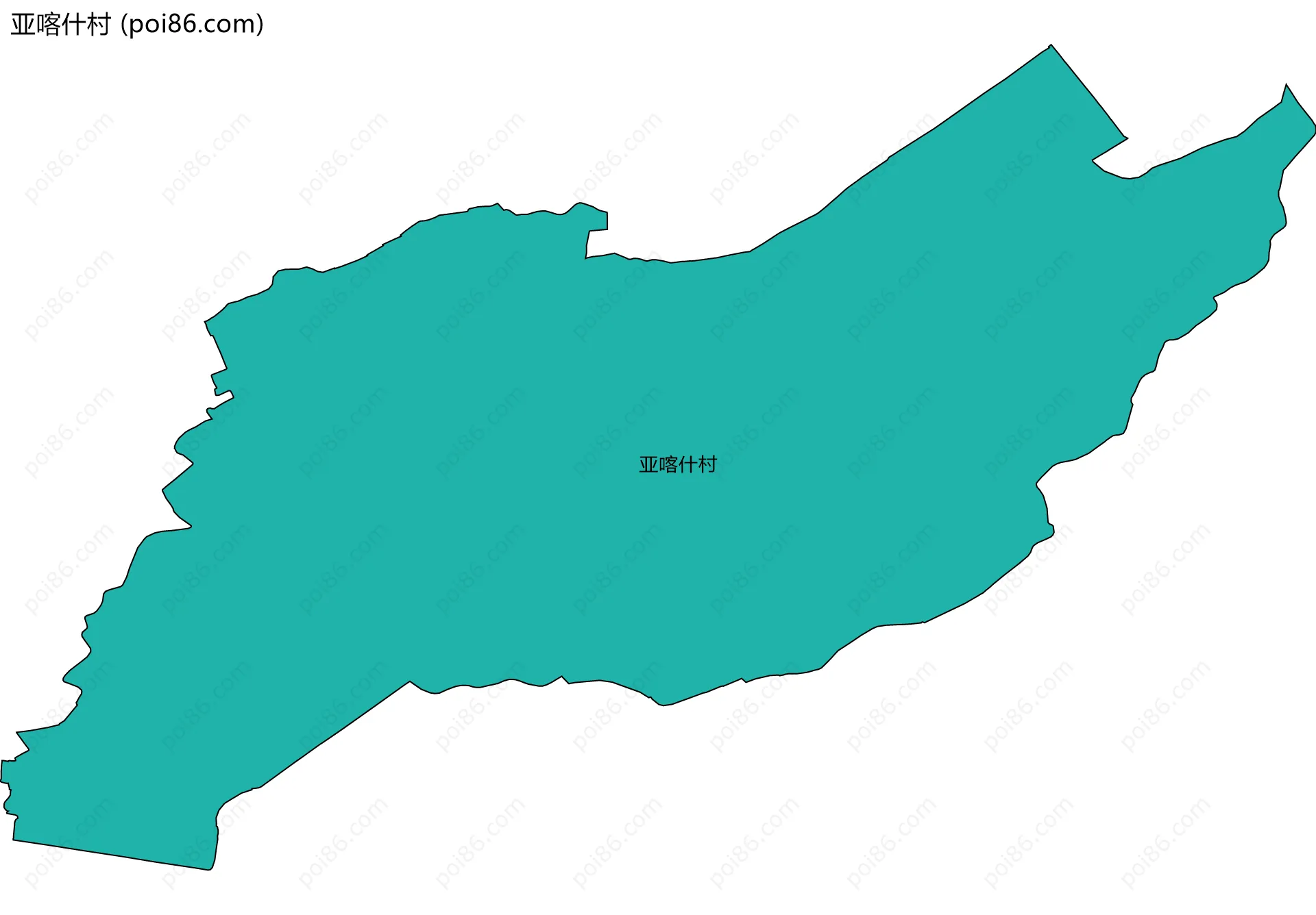 亚喀什村边界地图