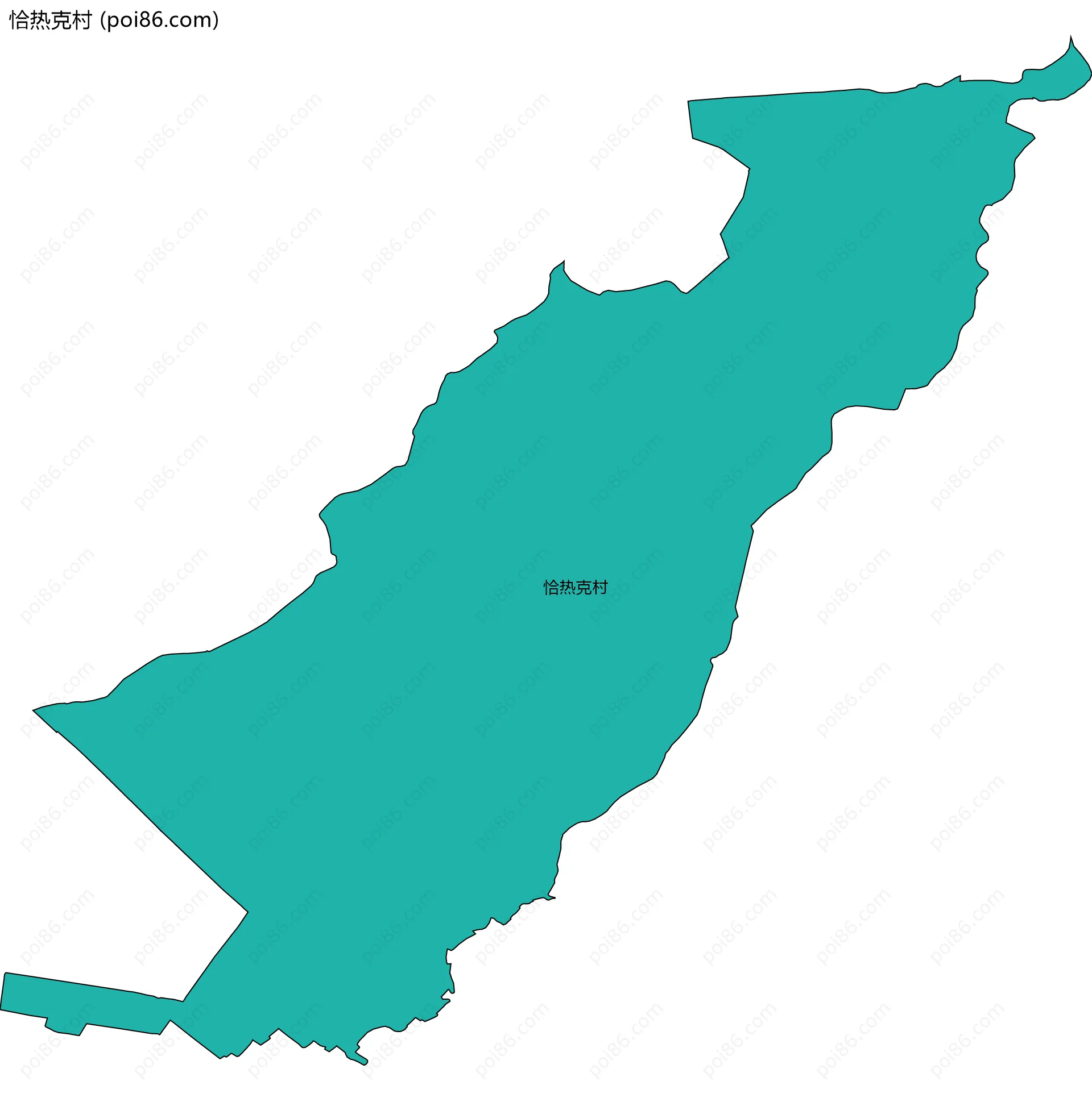 恰热克村边界地图
