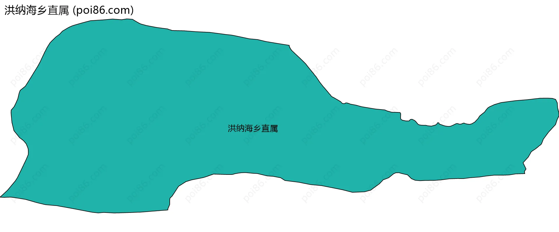 洪纳海乡直属边界地图