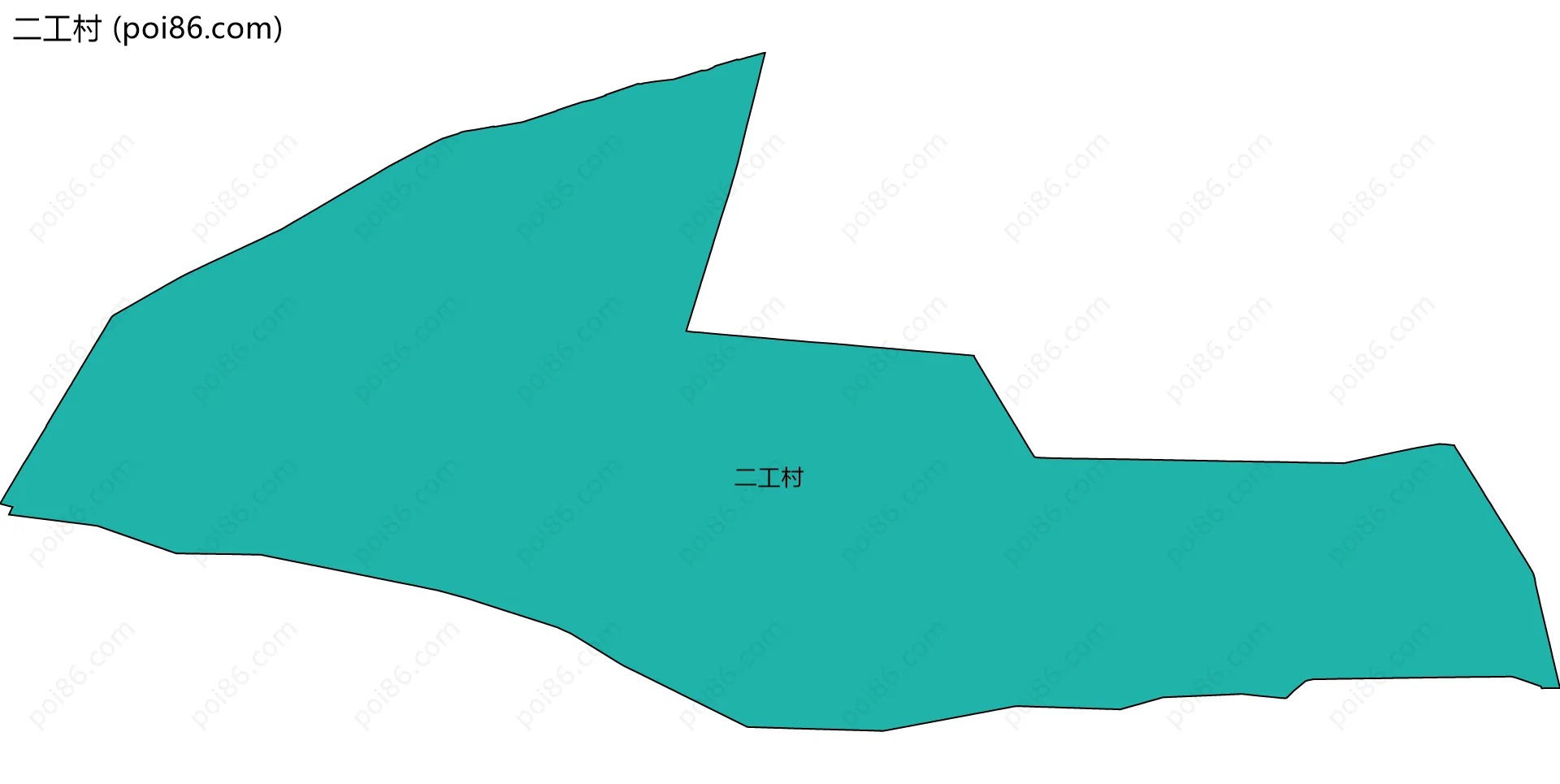 二工村边界地图