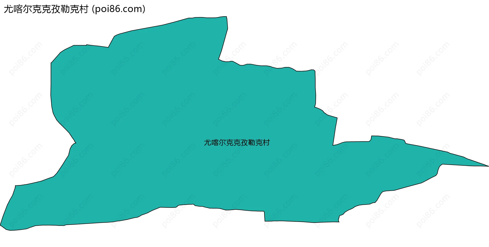 尤喀尔克克孜勒克村边界地图