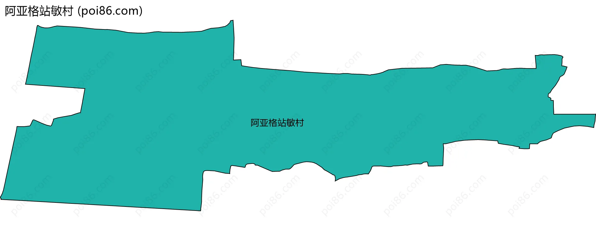 阿亚格站敏村边界地图