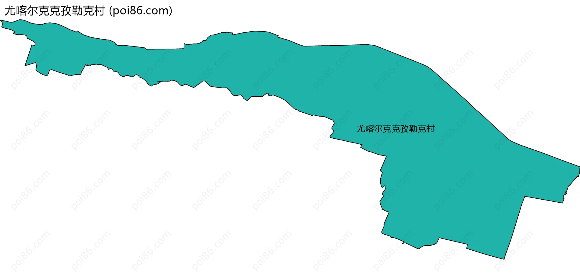 尤喀尔克克孜勒克村边界地图