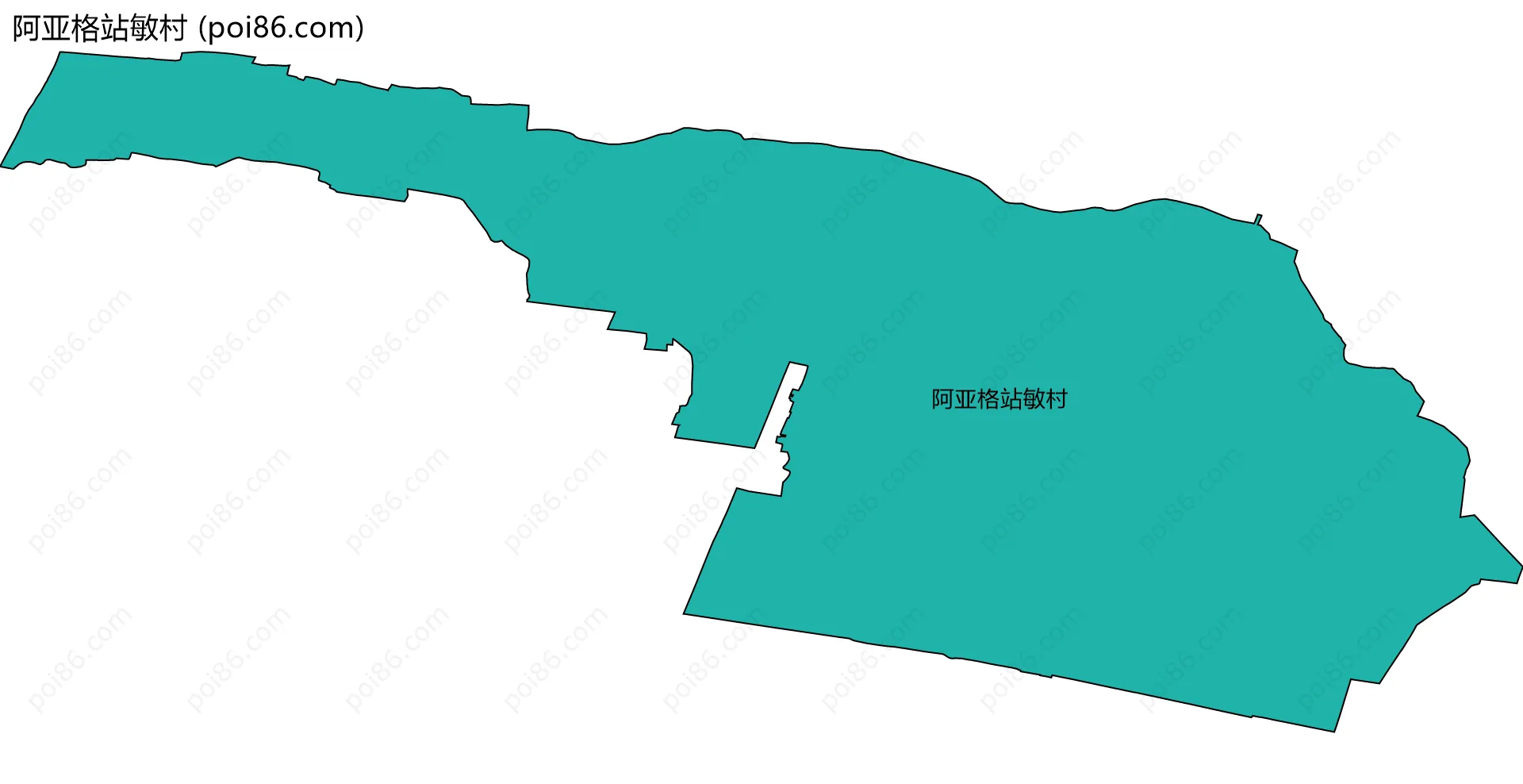 阿亚格站敏村边界地图