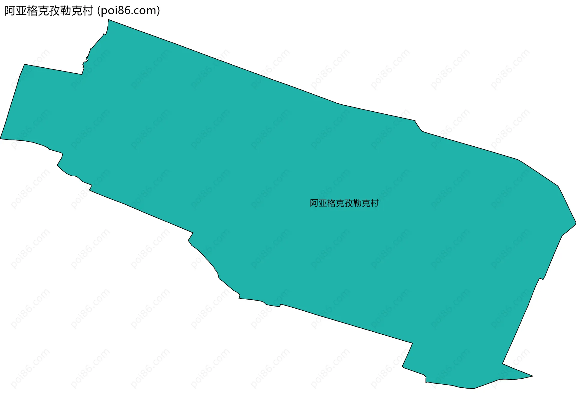 阿亚格克孜勒克村边界地图