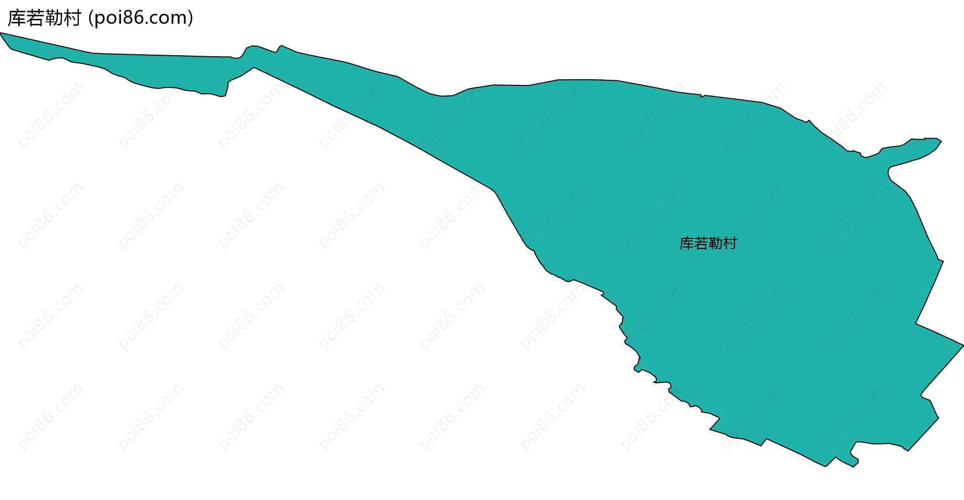 库若勒村边界地图