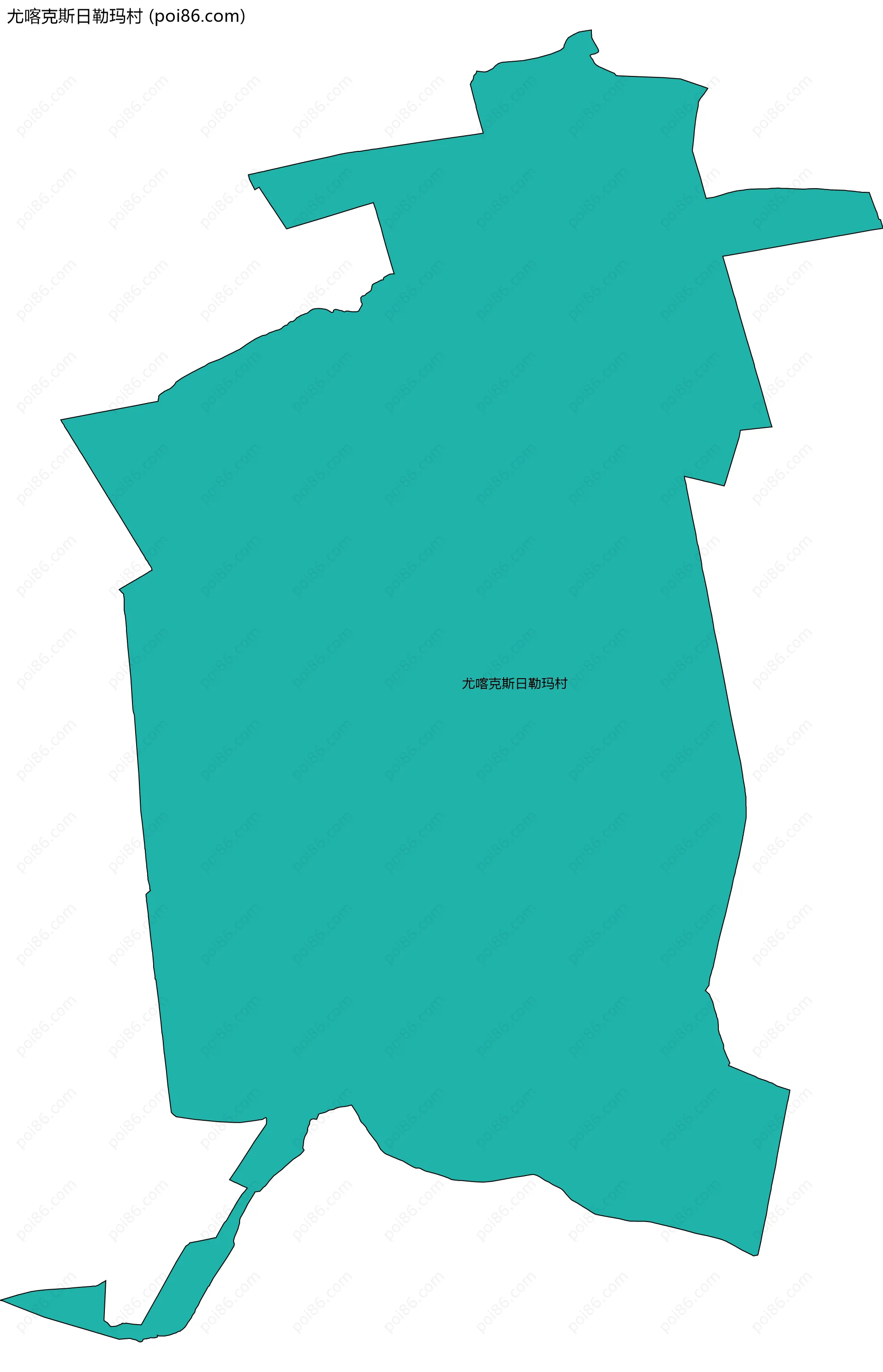 尤喀克斯日勒玛村边界地图