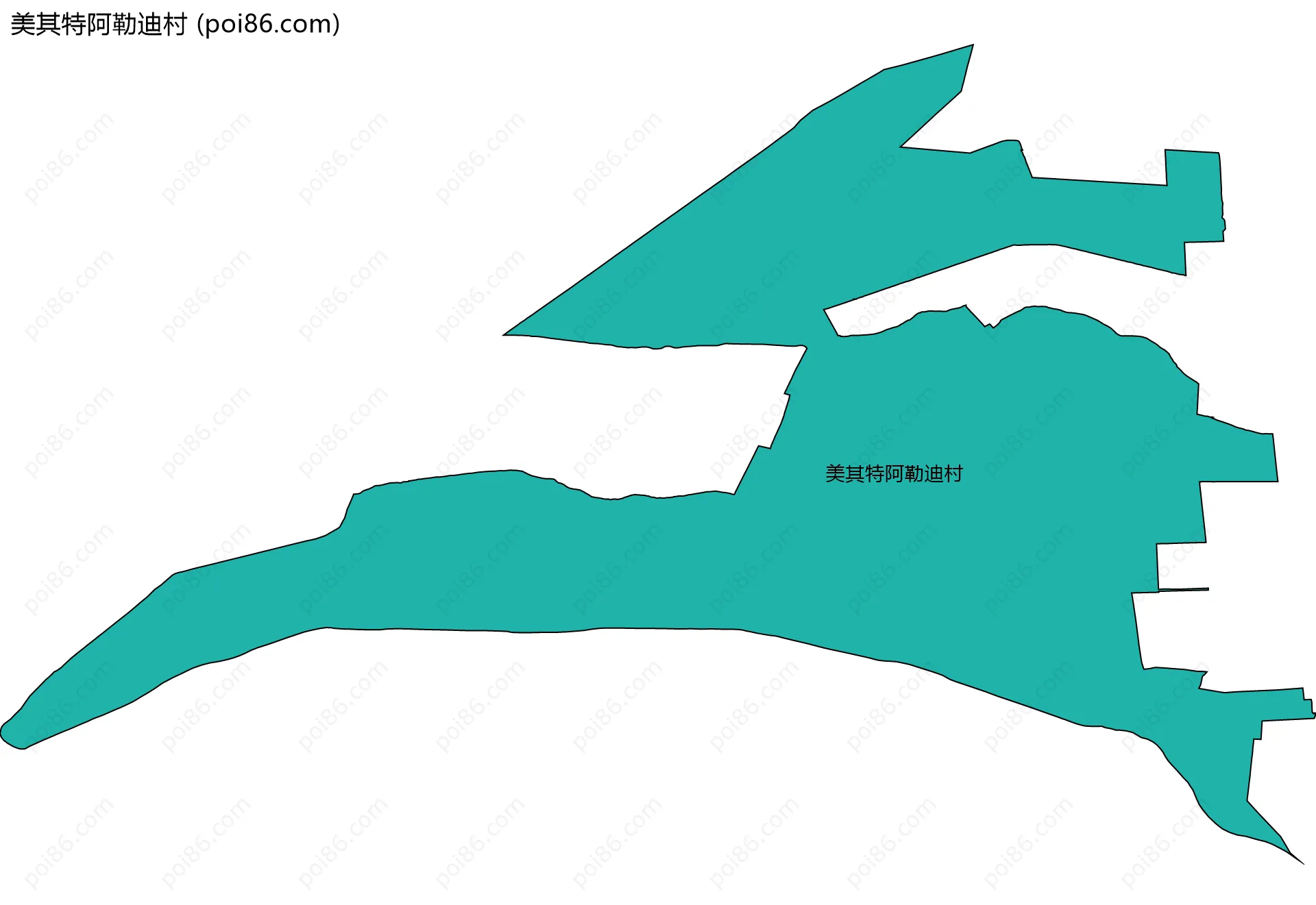 美其特阿勒迪村边界地图