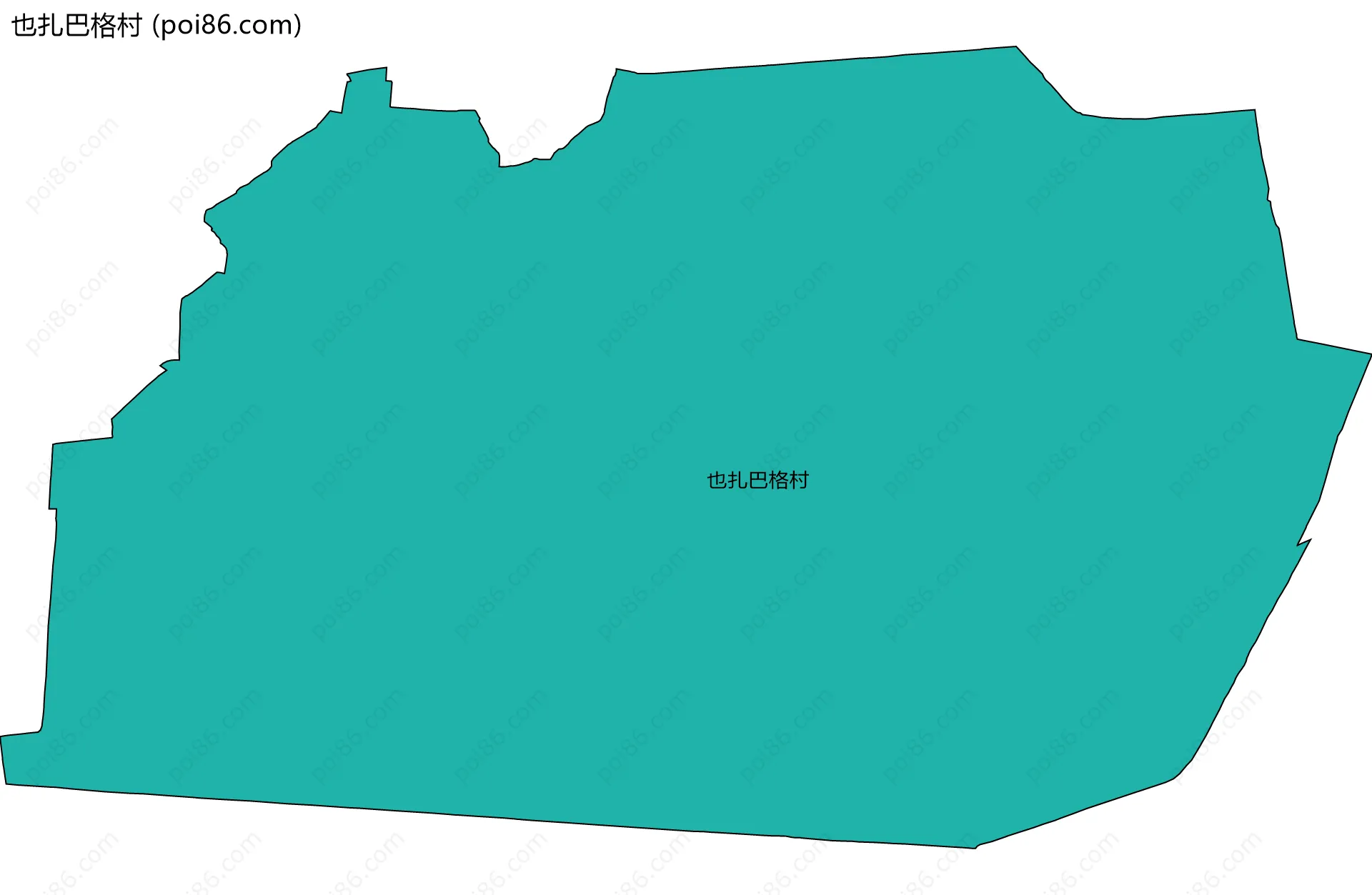 也扎巴格村边界地图