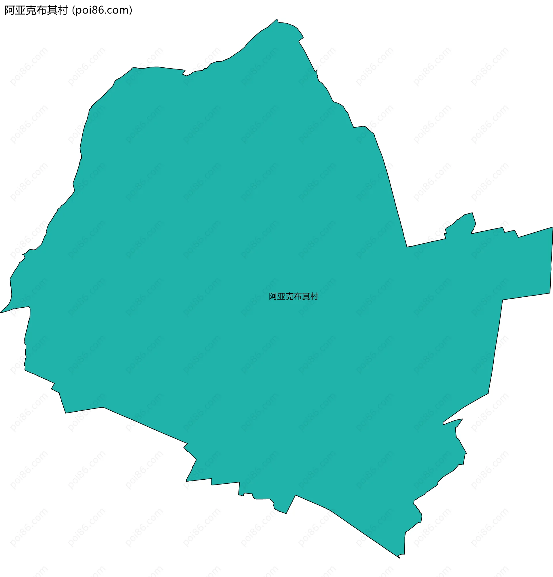 阿亚克布其村边界地图