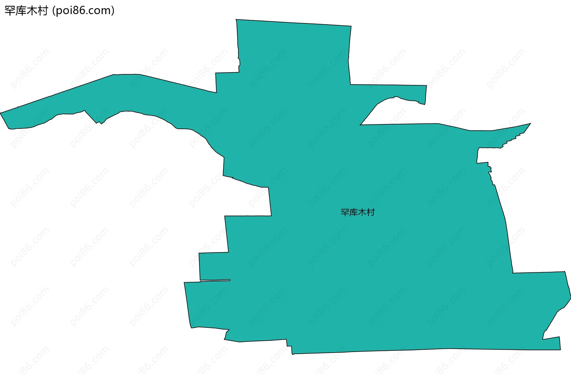 罕库木村边界地图