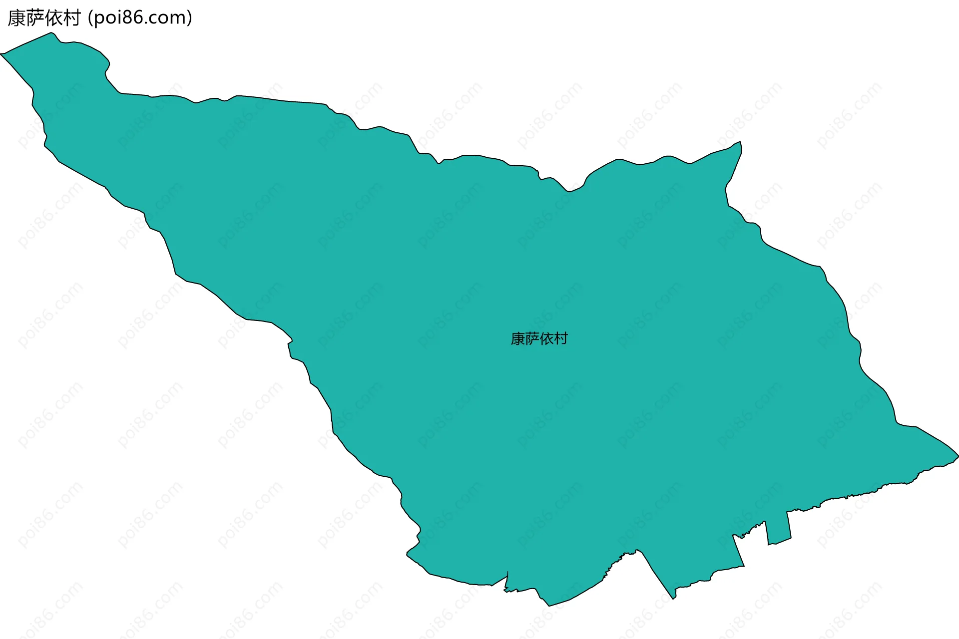 康萨依村边界地图