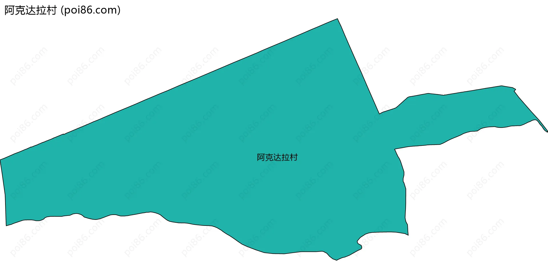 阿克达拉村边界地图