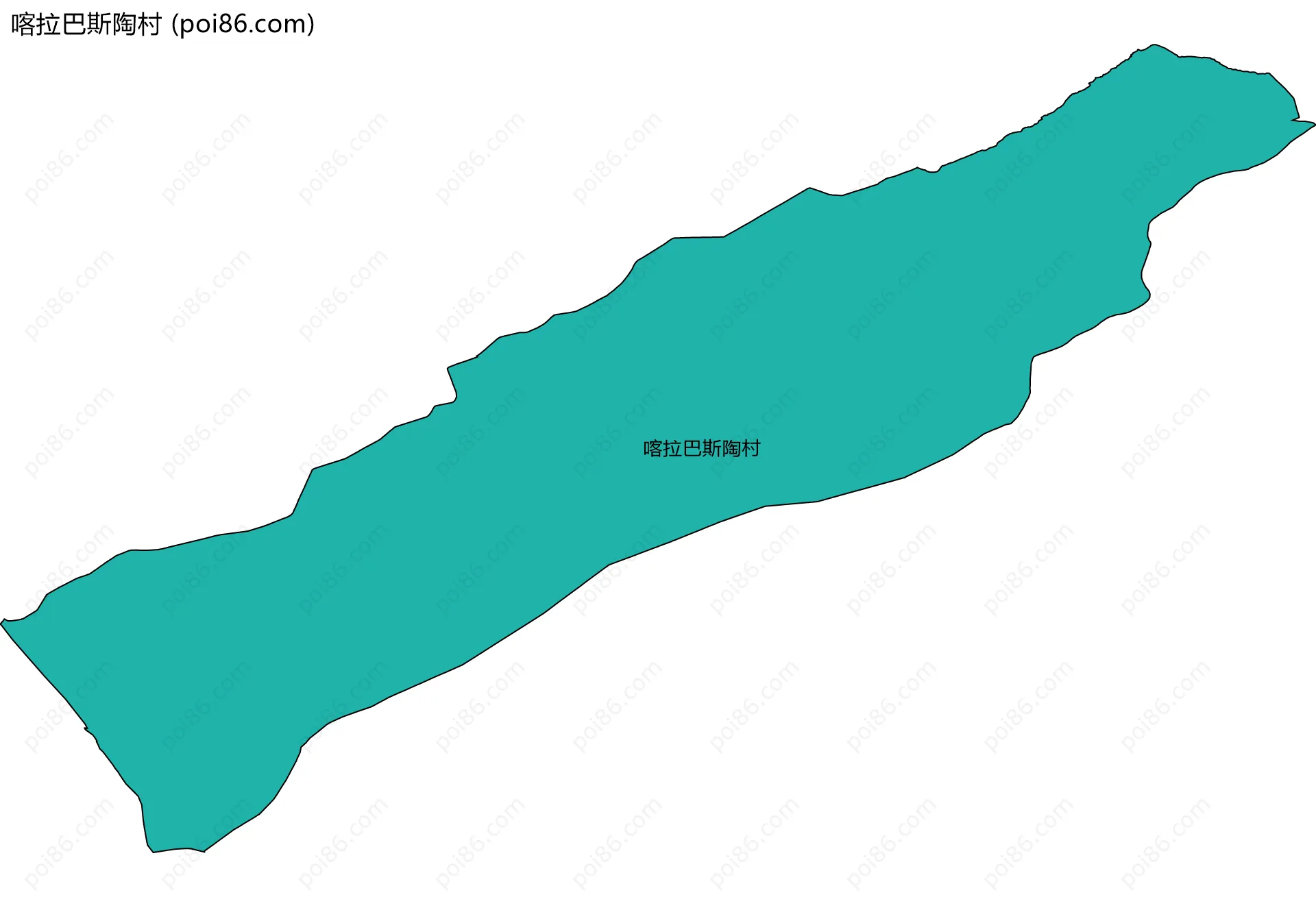 喀拉巴斯陶村边界地图