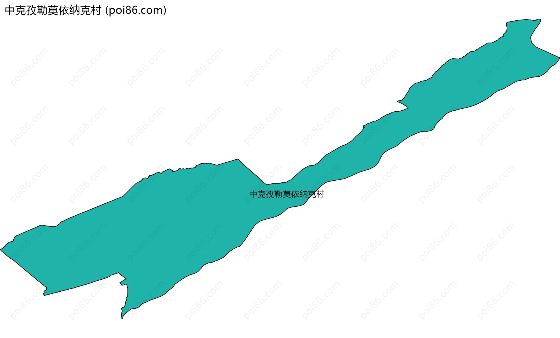 中克孜勒莫依纳克村边界地图