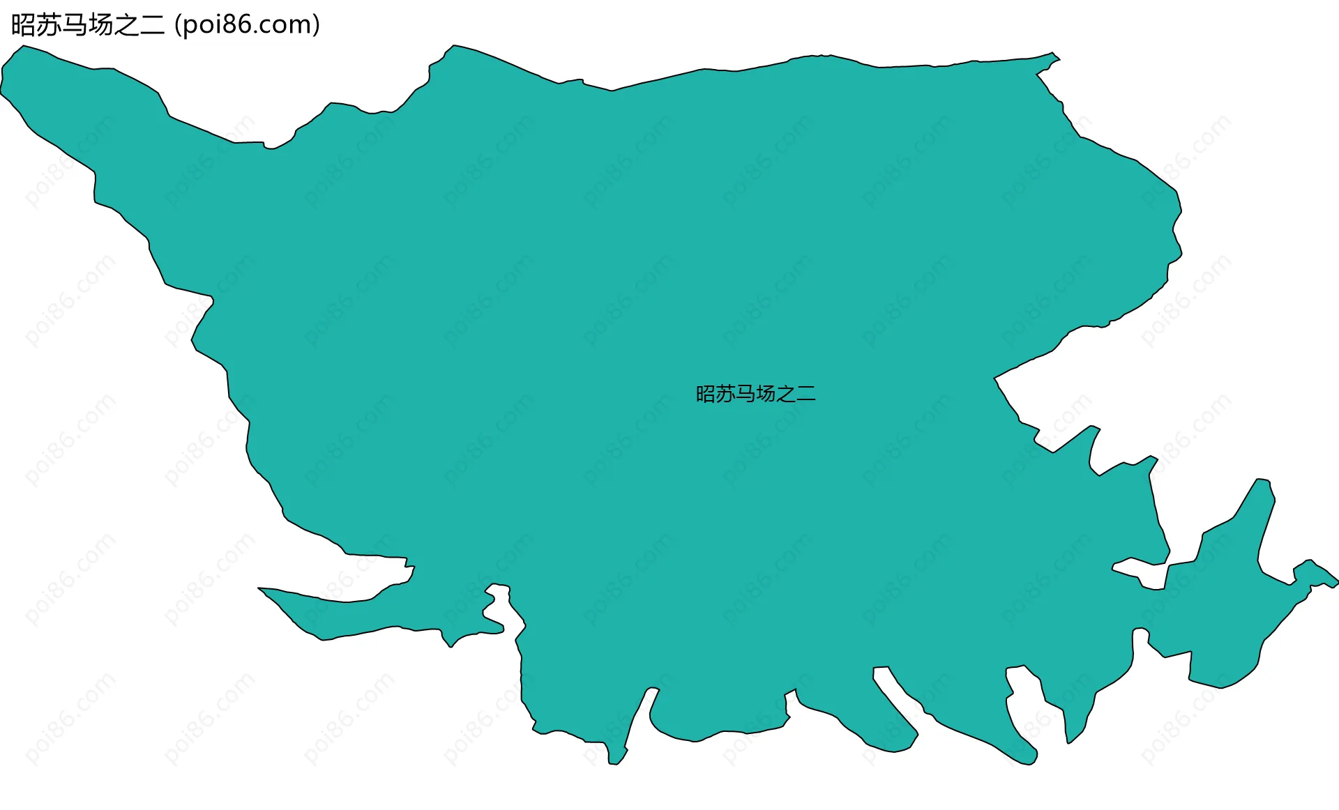 昭苏马场之二边界地图(五级行政区划)