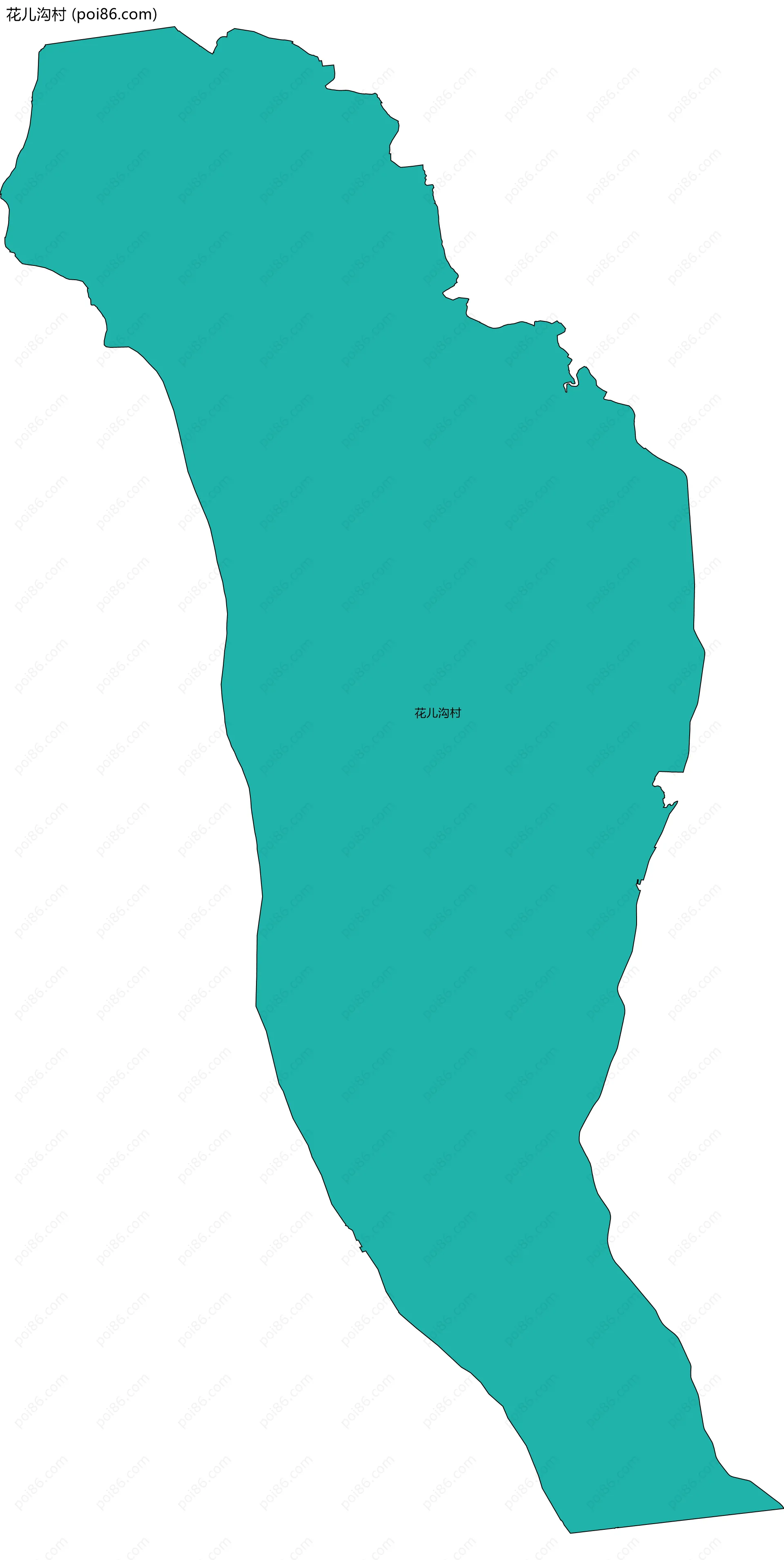 花儿沟村边界地图