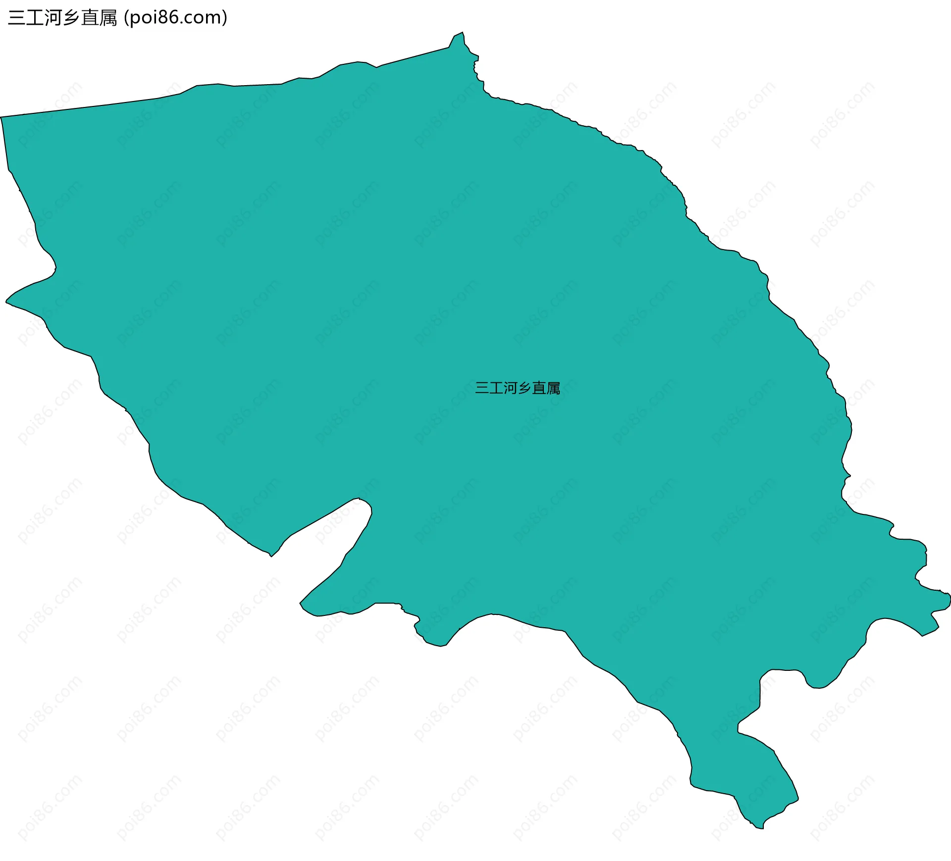 三工河乡直属边界地图