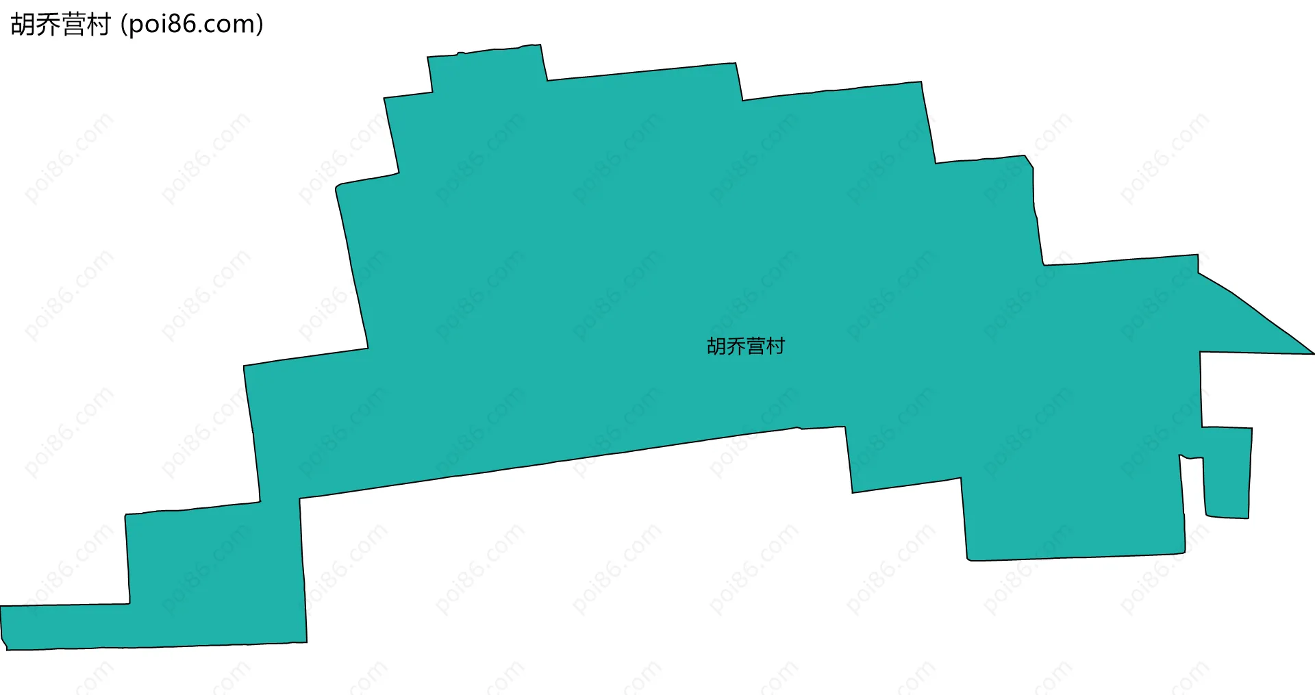 胡乔营村边界地图
