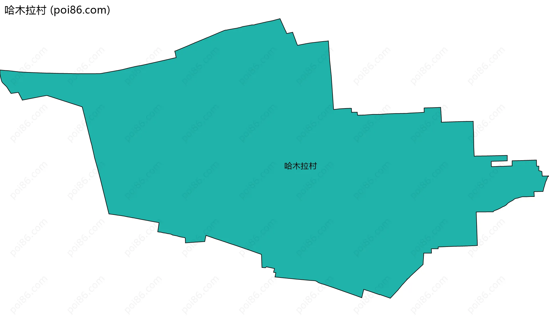 哈木拉村边界地图