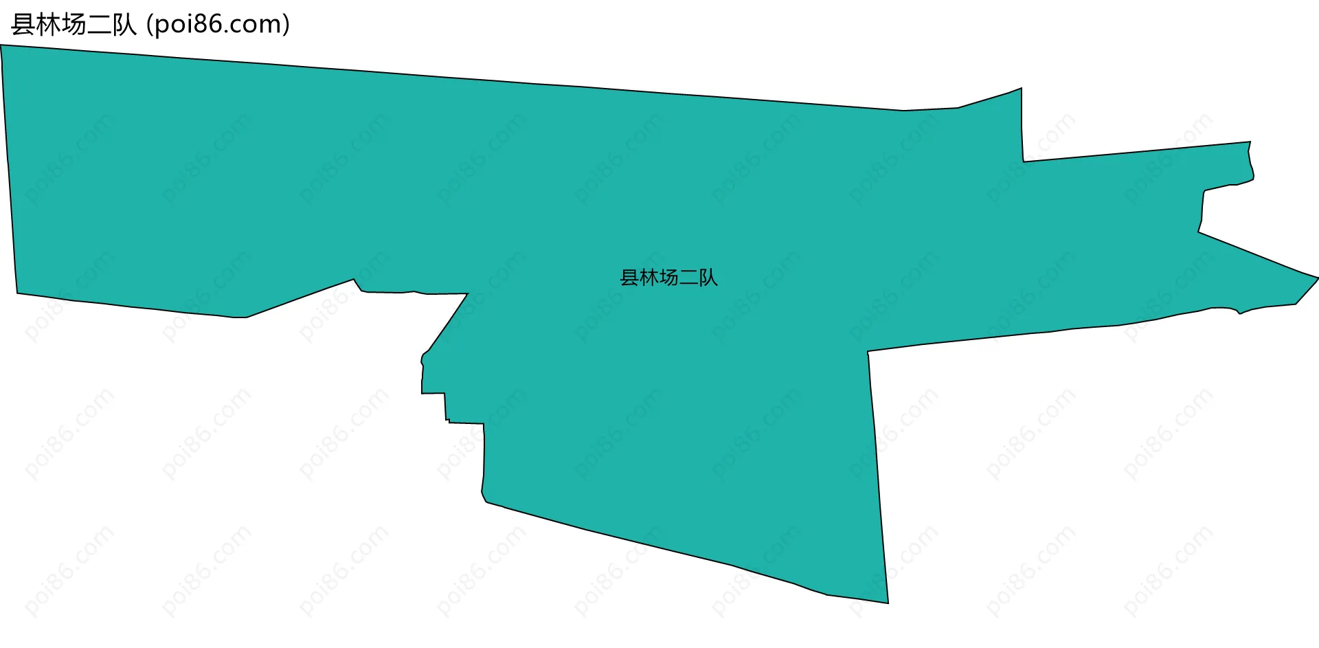 县林场二队边界地图