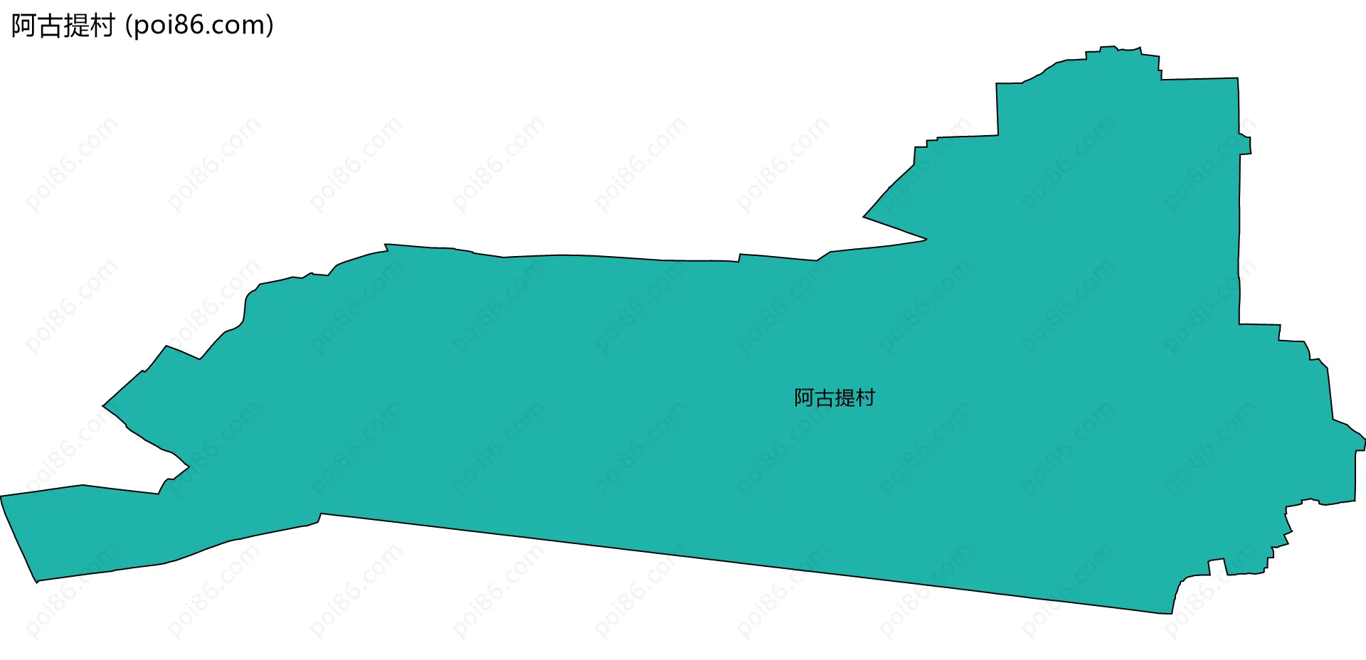 阿古提村边界地图