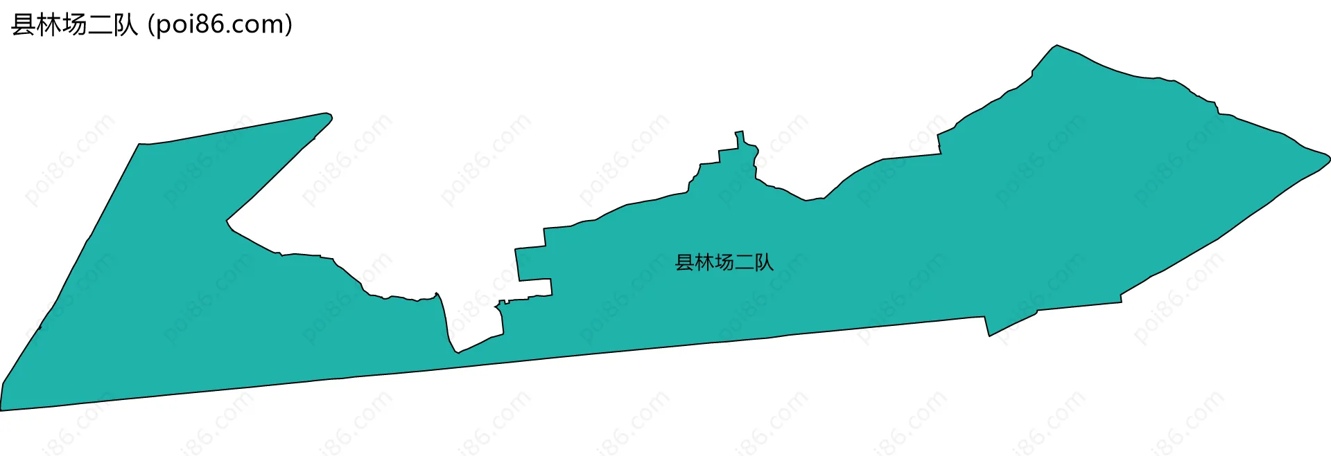 县林场二队边界地图