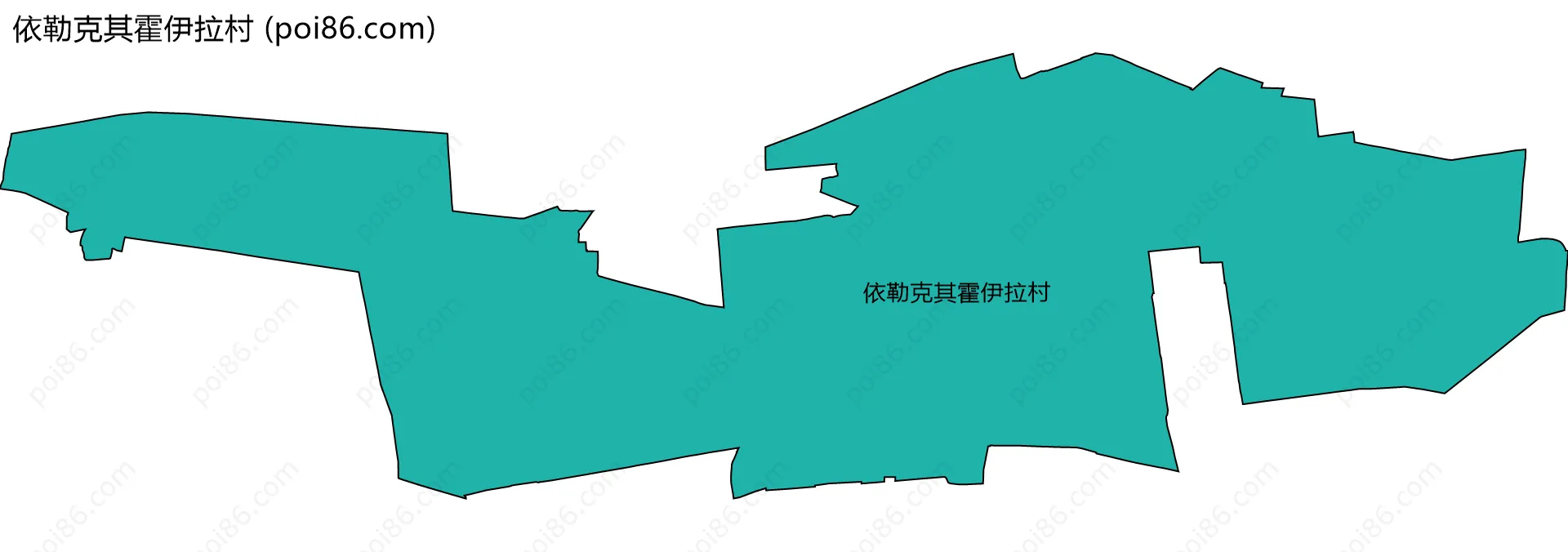 依勒克其霍伊拉村边界地图