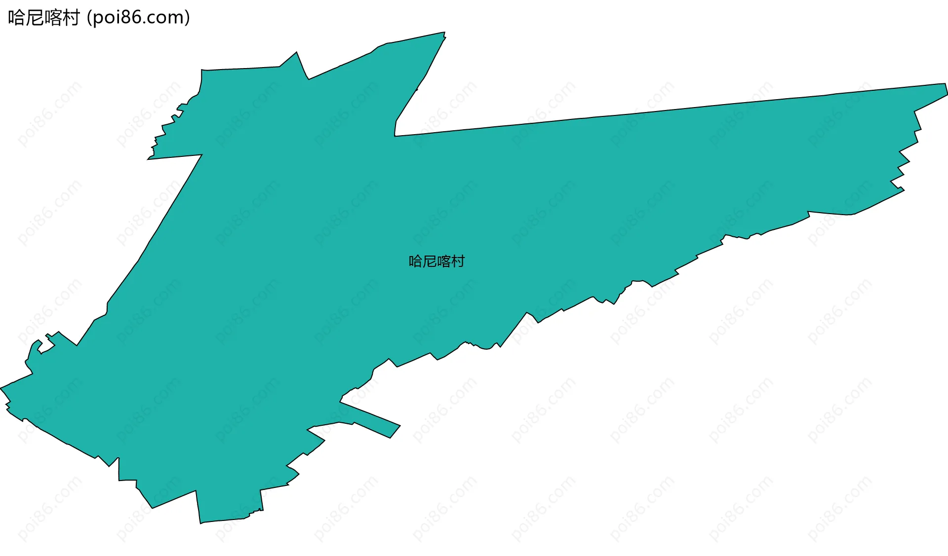 哈尼喀村边界地图