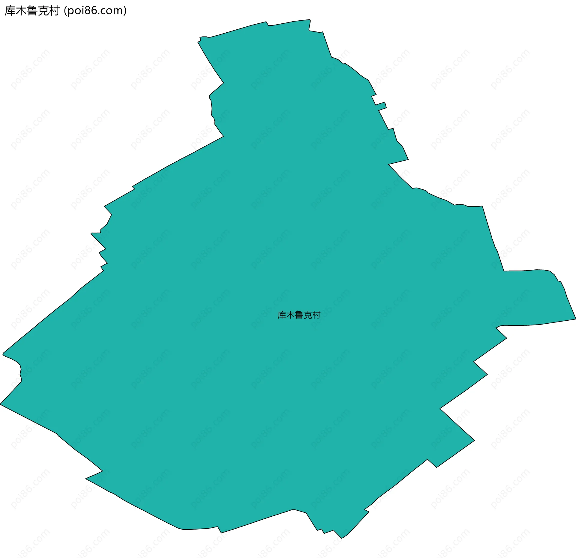 库木鲁克村边界地图