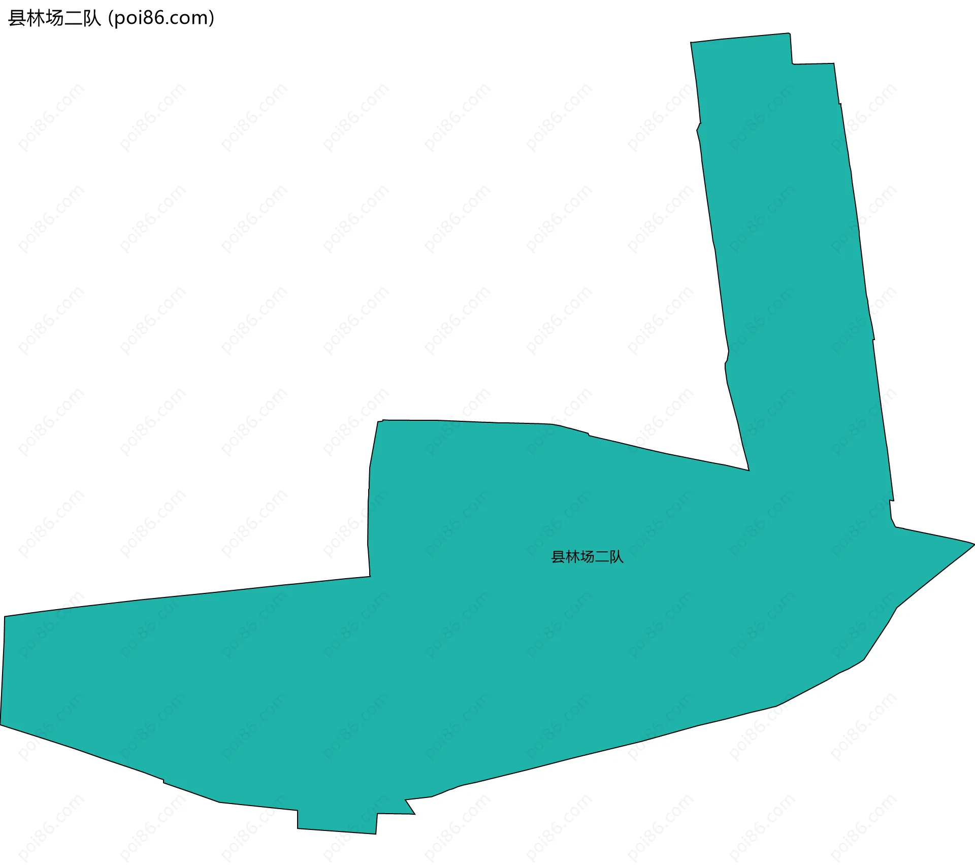 县林场二队边界地图