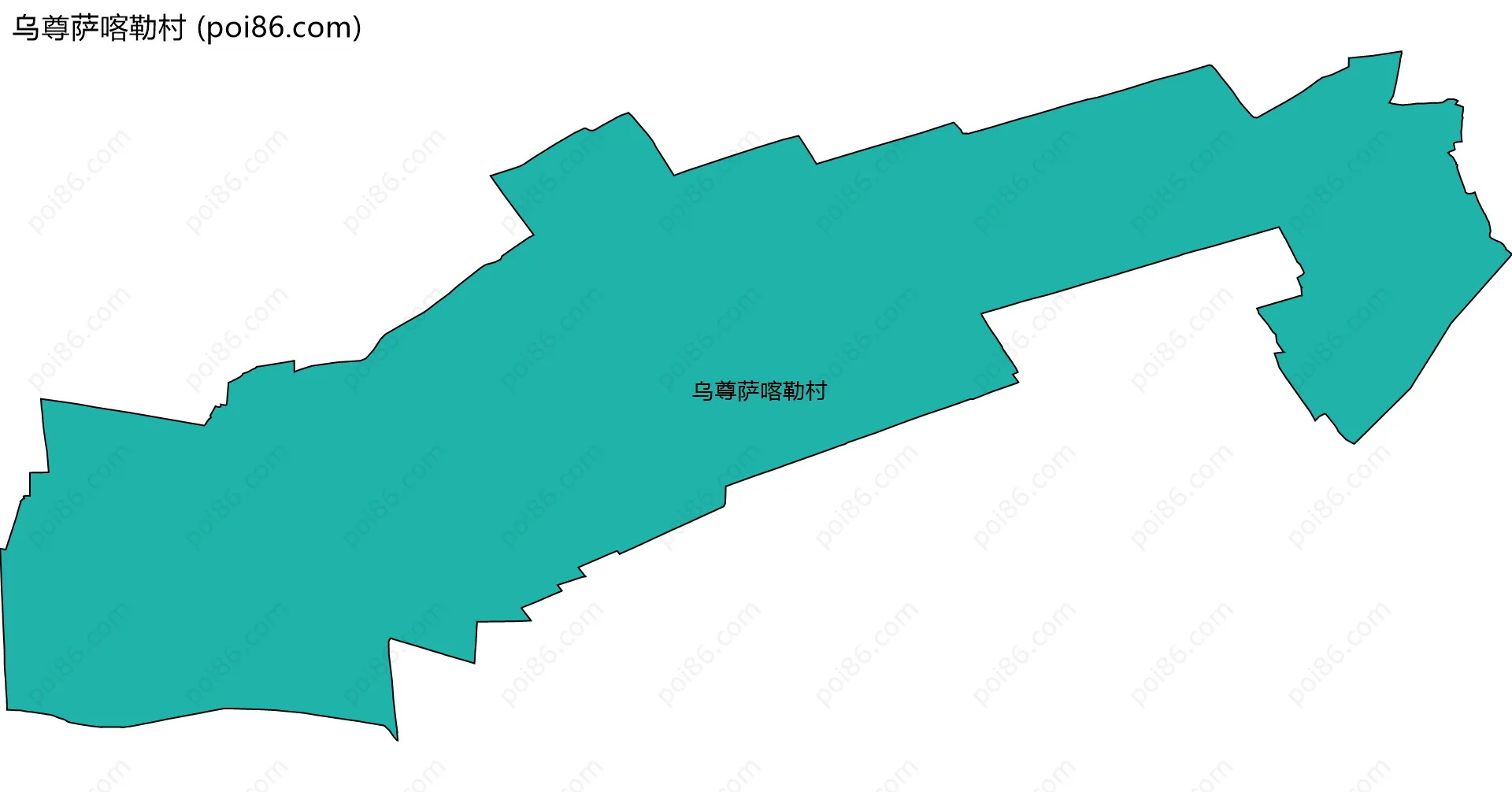 乌尊萨喀勒村边界地图