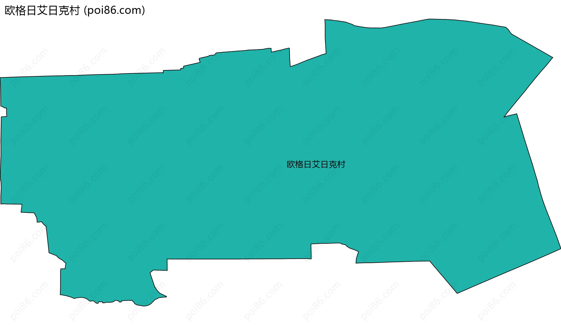 欧格日艾日克村边界地图