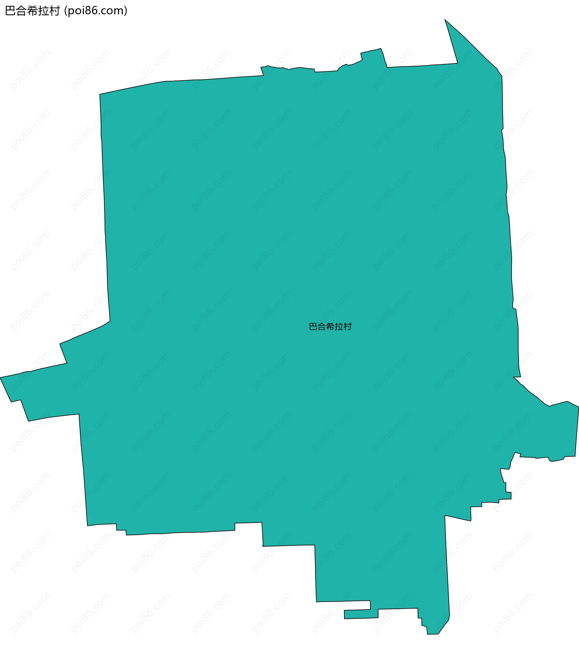 巴合希拉村边界地图