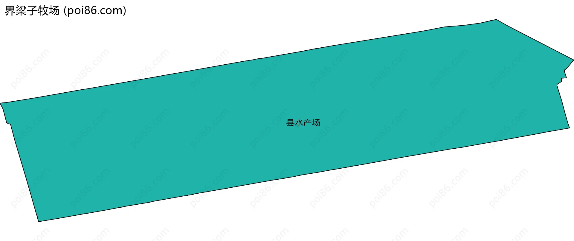 界梁子牧场边界地图(五级行政区划)