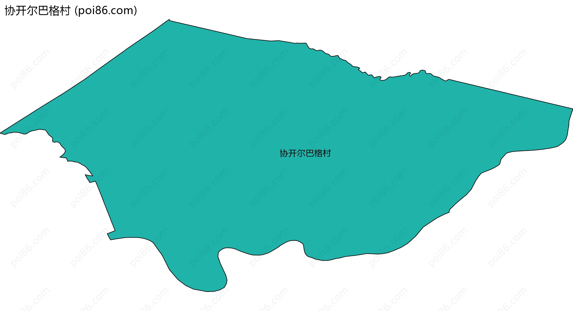 协开尔巴格村边界地图