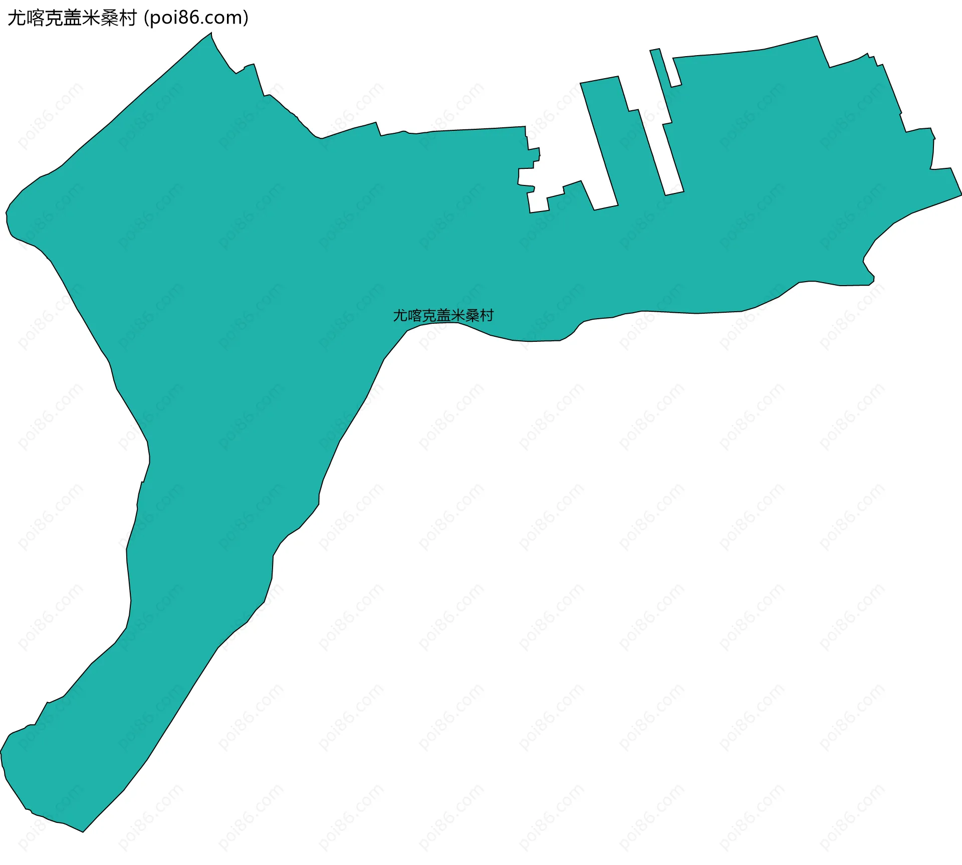 尤喀克盖米桑村边界地图