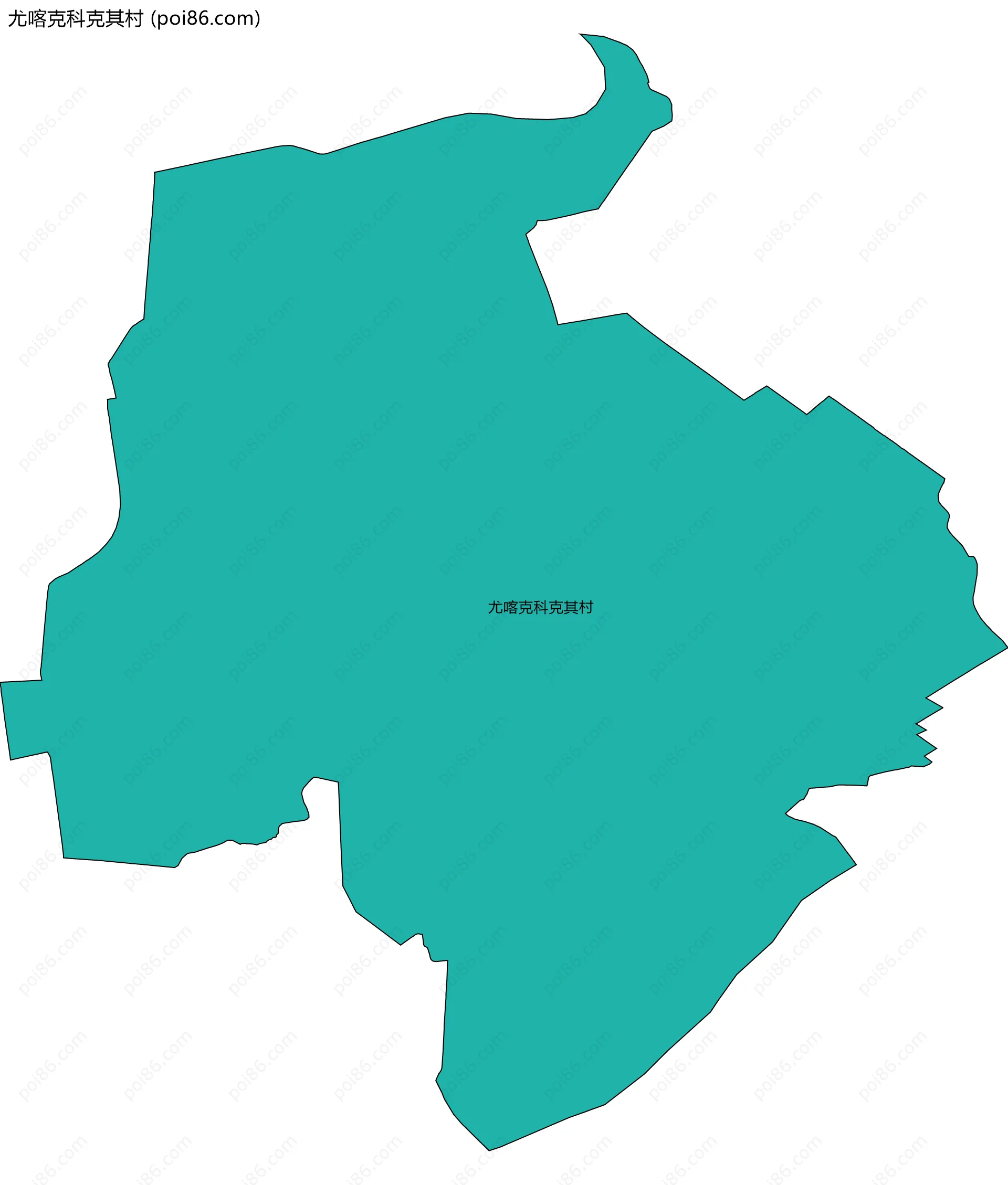 尤喀克科克其村边界地图