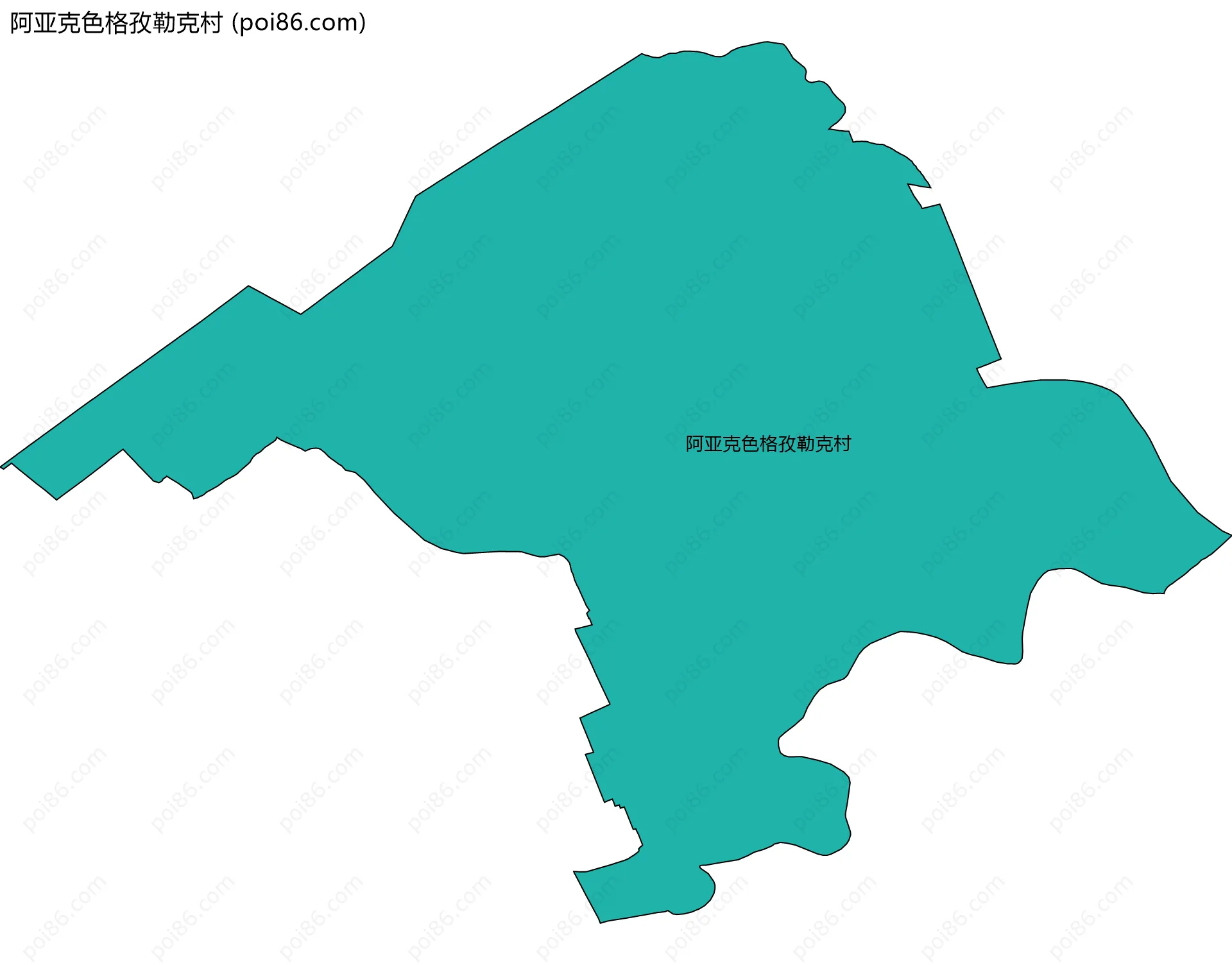 阿亚克色格孜勒克村边界地图