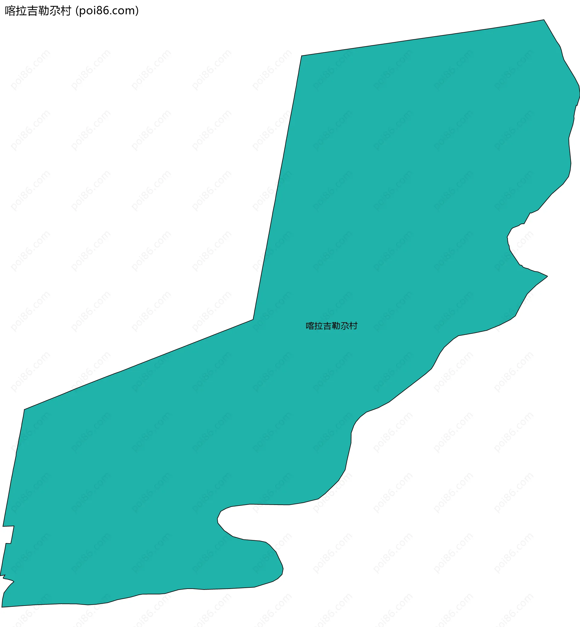 喀拉吉勒尕村边界地图