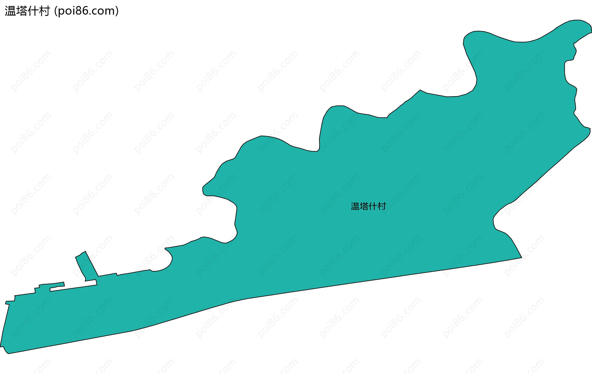 温塔什村边界地图