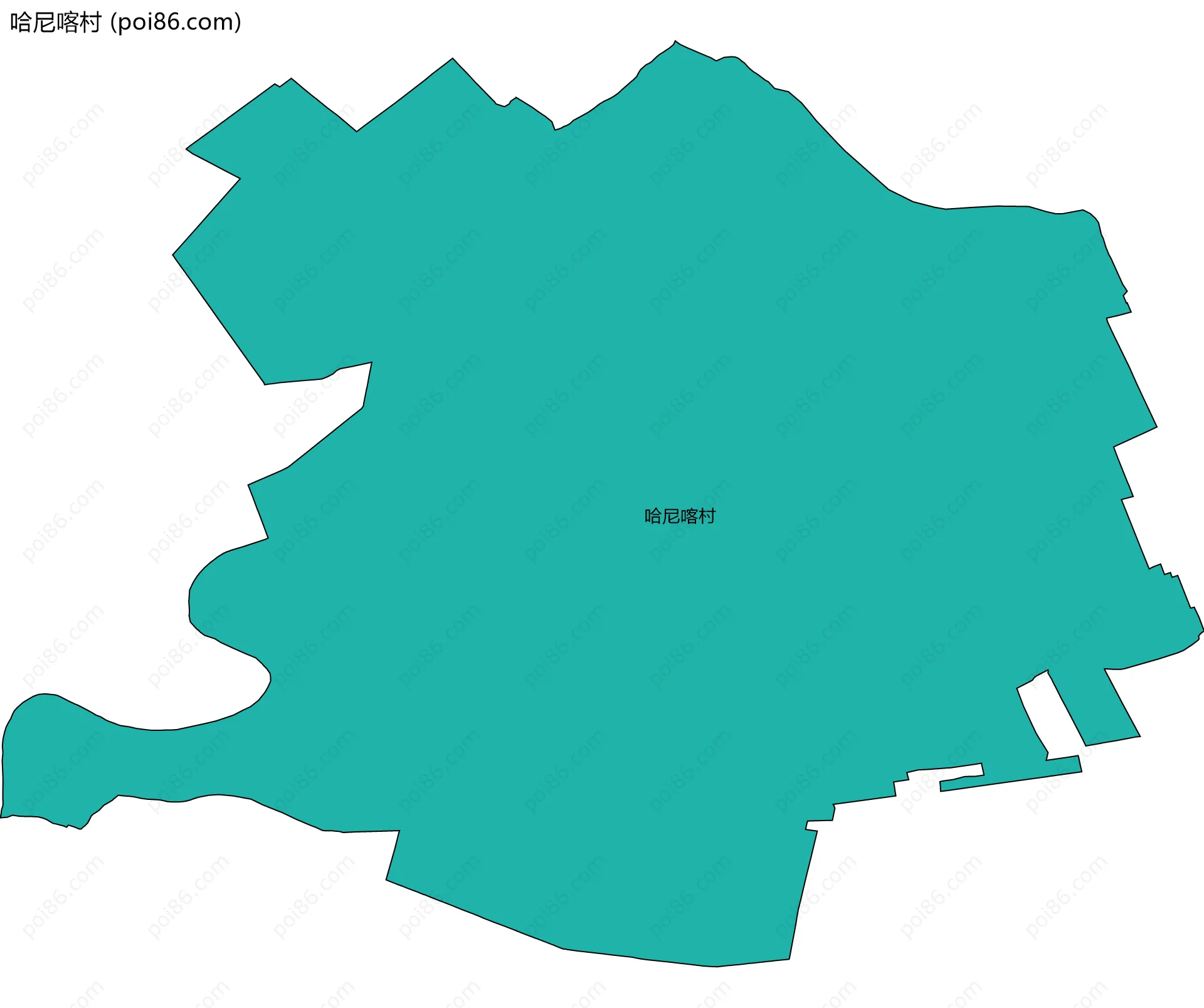 哈尼喀村边界地图