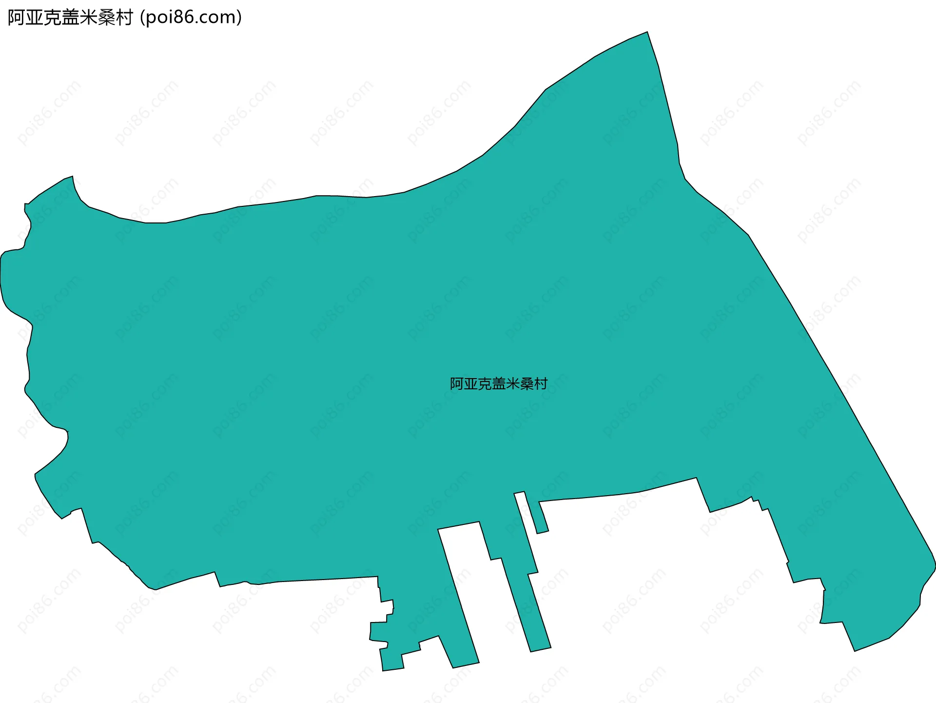 阿亚克盖米桑村边界地图