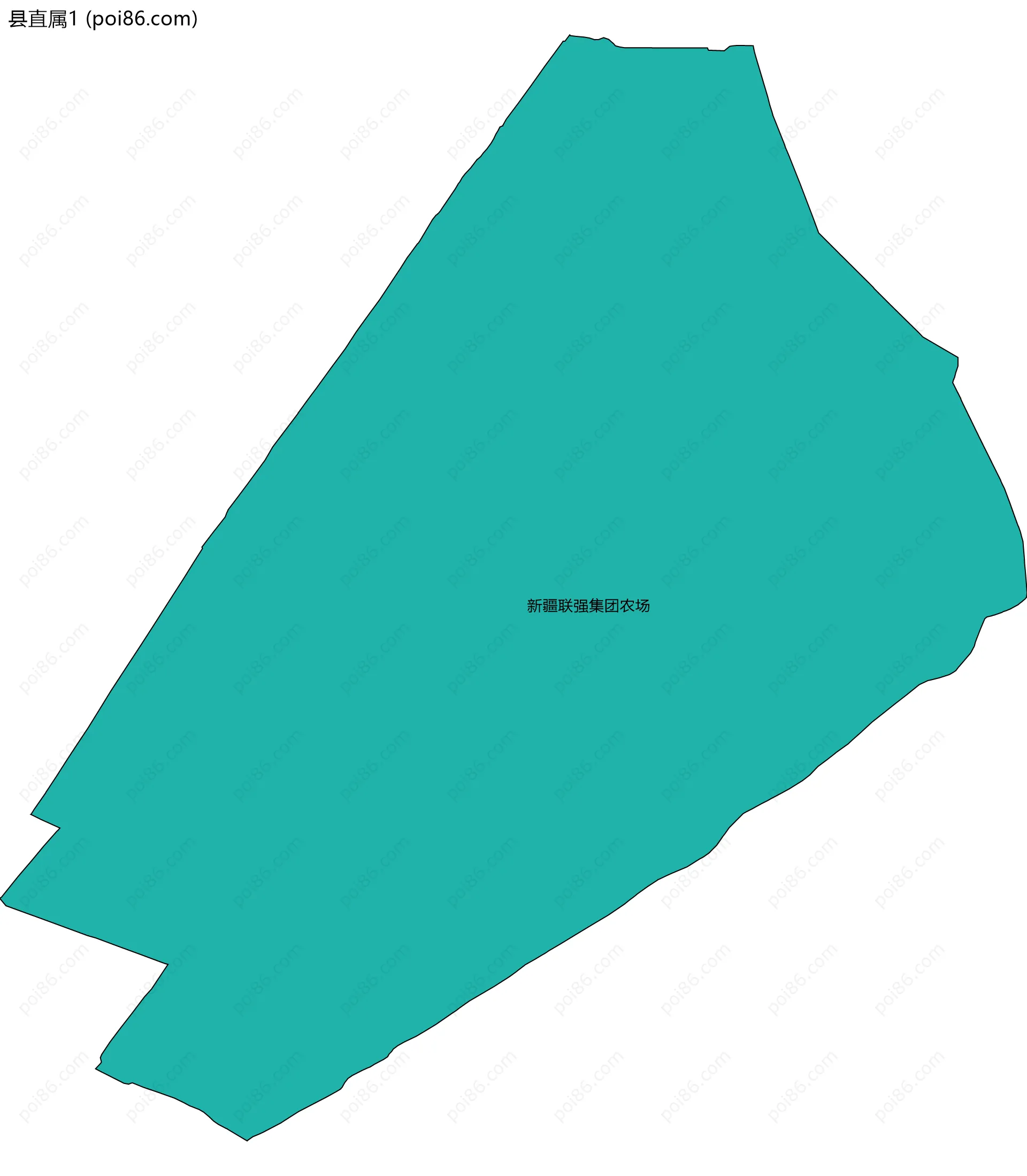 县直属1边界地图(五级行政区划)