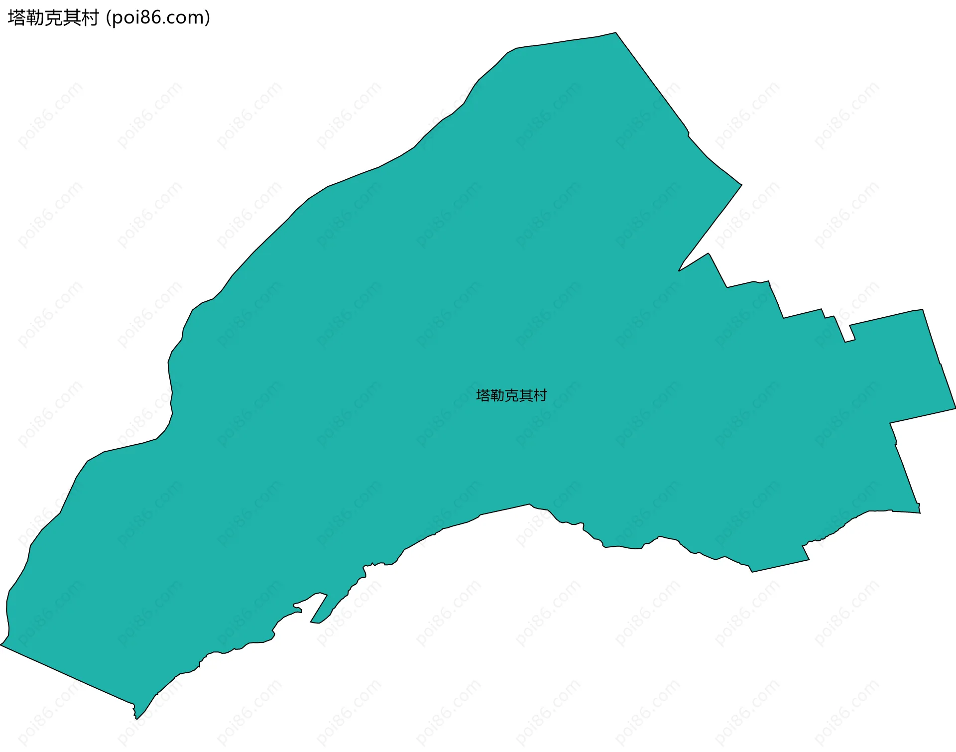 塔勒克其村边界地图