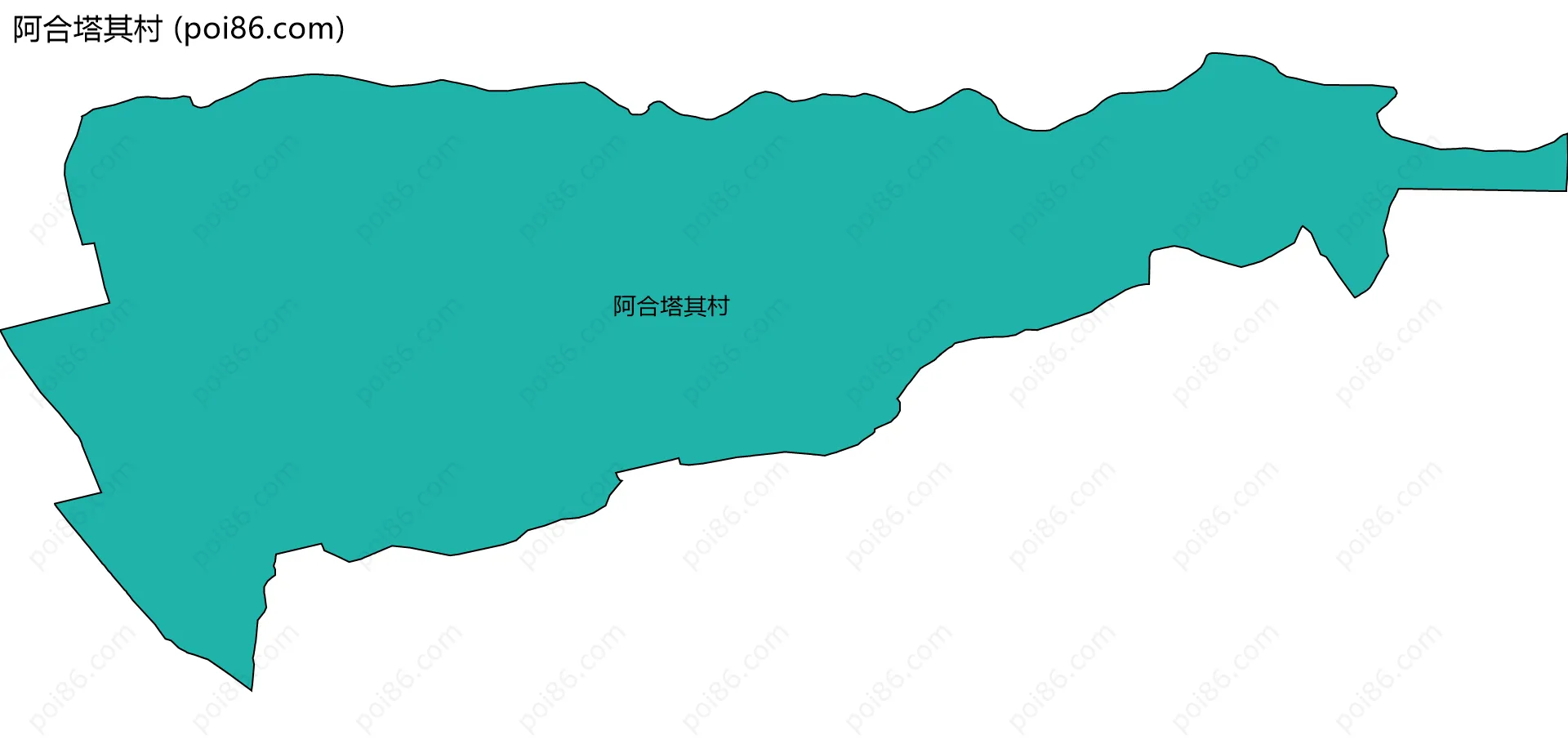 阿合塔其村边界地图